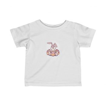 Kids T-Shirt Infant Fine Jersey Tee - Easter Egg Hunt Cute Easter Bunny