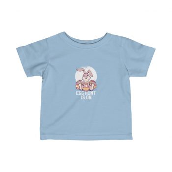 Kids T-Shirt Infant Fine Jersey Tee - Easter Egg Hunt Cute Easter Bunny