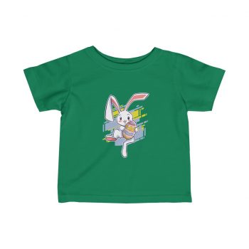 Kids T-Shirt Infant Fine Jersey Tee - Easter Rabbit Egg Bunny