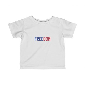 Kids T-Shirt Infant Fine Jersey Tee - Freedom USA Red White Blue