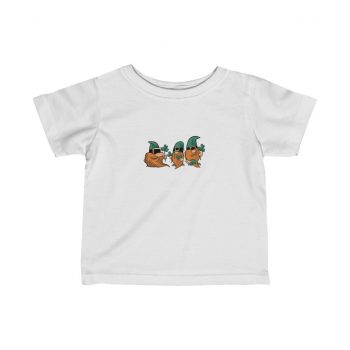 Kids T-Shirt Infant Fine Jersey Tee - Gnomes with Clover Leaves