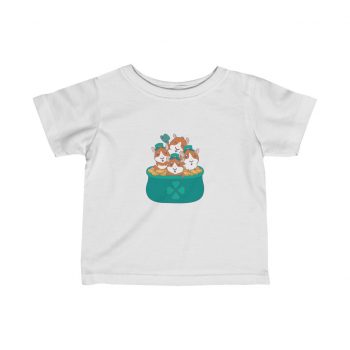 Kids T-Shirt Infant Fine Jersey Tee - Guinea Pigs St Patricks Day Pot of Gold