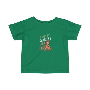 Kids T-Shirt Infant Fine Jersey Tee - Happy St Catrick's Day Cat Clover