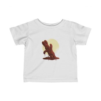 Kids T-Shirt Infant Fine Jersey Tee - Melting Chocolate Easter Bunny