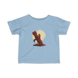 Kids T-Shirt Infant Fine Jersey Tee - Melting Chocolate Easter Bunny