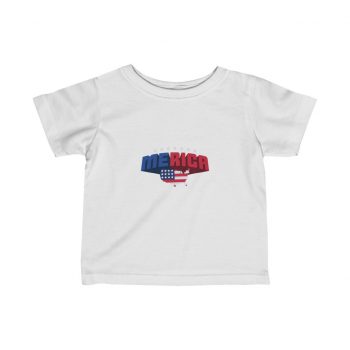 Kids T-Shirt Infant Fine Jersey Tee - Merica USA American Flag