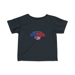 Kids T-Shirt Infant Fine Jersey Tee - Merica USA American Flag