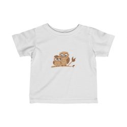 Kids T-Shirt Infant Fine Jersey Tee - Owl Mom and Baby