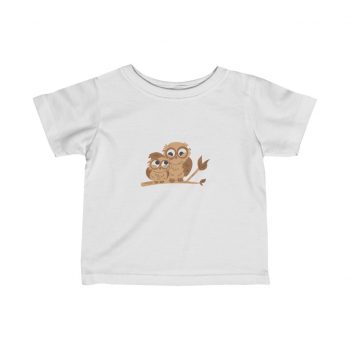 Kids T-Shirt Infant Fine Jersey Tee - Owl Mom and Baby