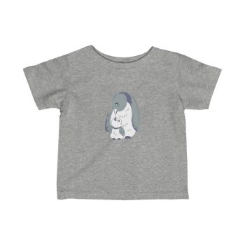 Kids T-Shirt Infant Fine Jersey Tee - Penguin Mom and Baby