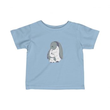 Kids T-Shirt Infant Fine Jersey Tee - Penguin Mom and Baby