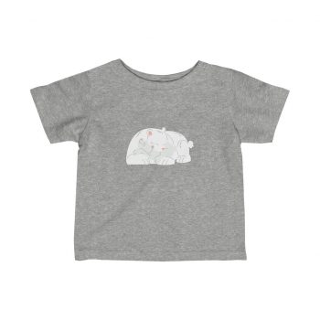 Kids T-Shirt Infant Fine Jersey Tee - Polar Bear Mom and Baby