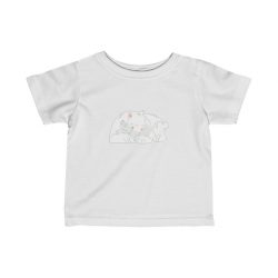 Kids T-Shirt Infant Fine Jersey Tee - Polar Bear Mom and Baby