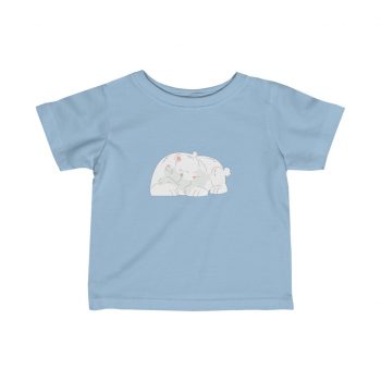 Kids T-Shirt Infant Fine Jersey Tee - Polar Bear Mom and Baby