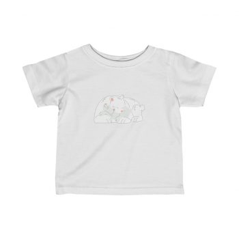 Kids T-Shirt Infant Fine Jersey Tee - Polar Bear Mom and Baby