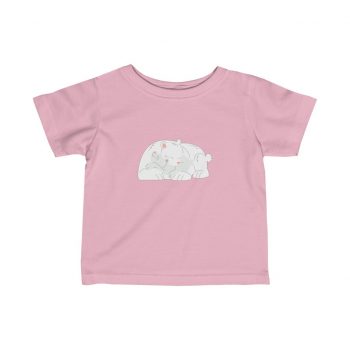 Kids T-Shirt Infant Fine Jersey Tee - Polar Bear Mom and Baby