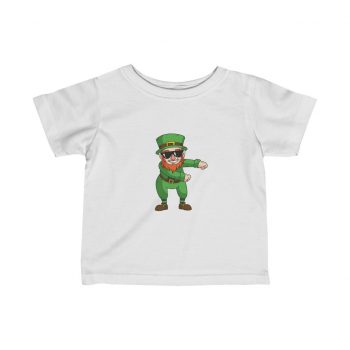 Kids T-Shirt Infant Fine Jersey Tee - St Patricks Day Leprechaun Floss Dancing