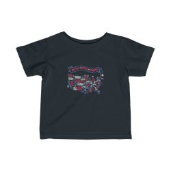 Kids T-Shirt Infant Fine Jersey Tee - United States of America Text Map