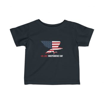 Kids T-Shirt Infant Fine Jersey Tee - USA 4th July Independence Day American Eagle Flag