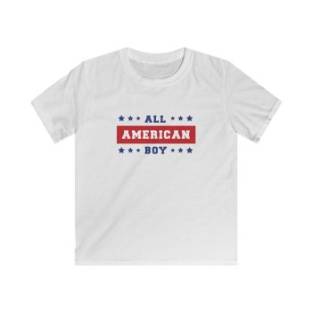 Kids T-Shirt Youth Softstyle - 4th Of July All American Boy