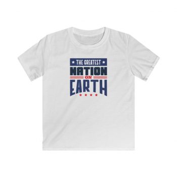 Kids T-Shirt Youth Softstyle - America The Greatest Nation on Earth