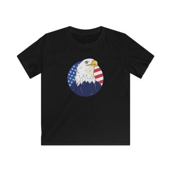 Kids T-Shirt Youth Softstyle - American Eagle USA Flag