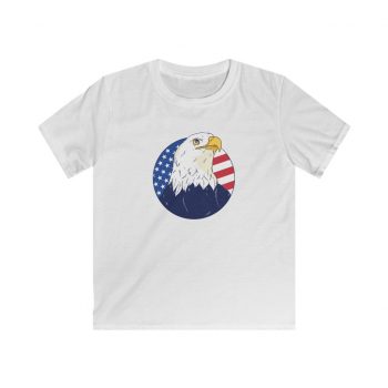 Kids T-Shirt Youth Softstyle - American Eagle USA Flag