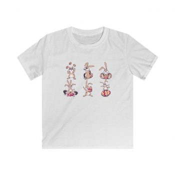 Kids T-Shirt Youth Softstyle - Easter Bunny Easter Eggs