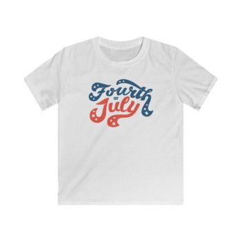 Kids T-Shirt Youth Softstyle - Fourth of July USA 4th