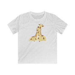 Kids T-Shirt Youth Softstyle - Giraffe Mom and Baby