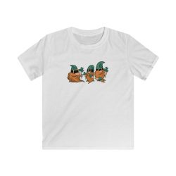 Kids T-Shirt Youth Softstyle - Gnomes with Clover Leaves