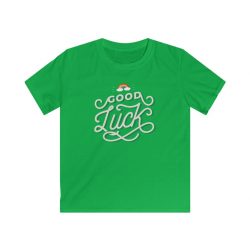 Kids T-Shirt Youth Softstyle - Good Luck St Patricks Day