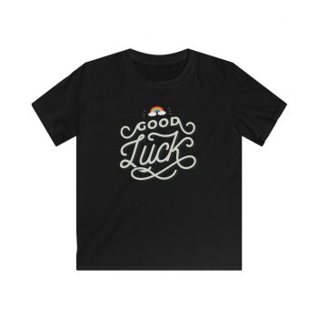 Kids T-Shirt Youth Softstyle - Good Luck St Patricks Day