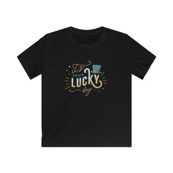 Kids T-Shirt Youth Softstyle - It's Your Lucky Day Leprechaun Hat St. Patrick's