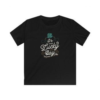 Kids T-Shirt Youth Softstyle - Its Your Lucky Day St Patrick