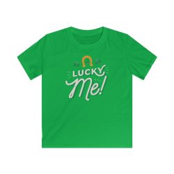 Kids T-Shirt Youth Softstyle - Lucky Me Clover Shamrock Horseshoe St Patricks Day