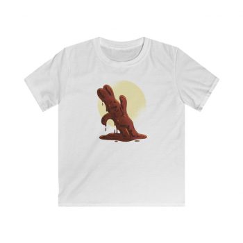 Kids T-Shirt Youth Softstyle - Melting Chocolate Easter Bunny