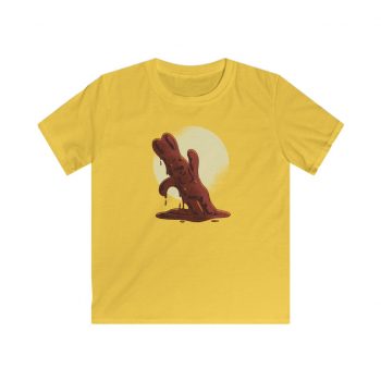 Kids T-Shirt Youth Softstyle - Melting Chocolate Easter Bunny