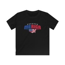 Kids T-Shirt Youth Softstyle - Merica USA American Flag