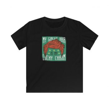 Kids T-Shirt Youth Softstyle - My Red Hair Ginger is my Lucky Charm