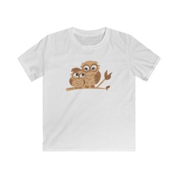 Kids T-Shirt Youth Softstyle - Owl Mom and Baby