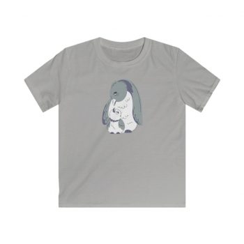 Kids T-Shirt Youth Softstyle - Penguin Mom and Baby