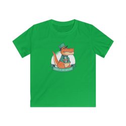 Kids T-Shirt Youth Softstyle - St Patrick Day T Rex Dinosaur