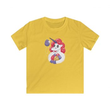 Kids T-Shirt Youth Softstyle - Unicorn Easter Eggs