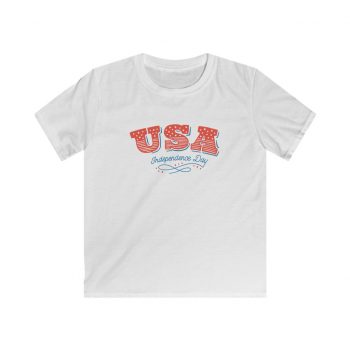 Kids T-Shirt Youth Softstyle - USA Independence Day