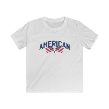 T-Shirt Youth Softstyle - American Two USA Flags