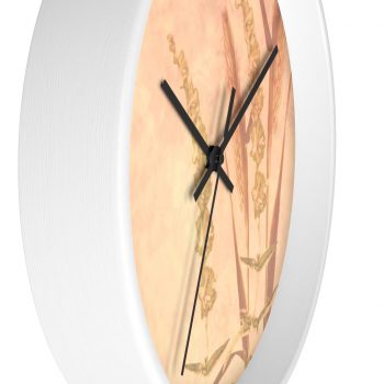 Wall Clock Wheat Field Wheat Field Print Coral Beige Landscape Nature Art Print Old Antique Vintage