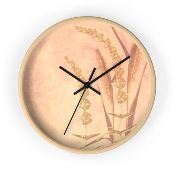 Wall Clock Wheat Field Wheat Field Print Coral Beige Landscape Nature Art Print Old Antique Vintage