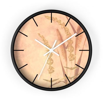 Wall Clock With Lines Wheat Field Wheat Field Print Coral Beige Landscape Nature Art Print Old Antique Vintage