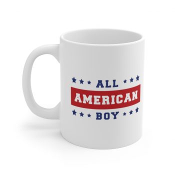 White Coffee Mug - 4th Of July All American Boy